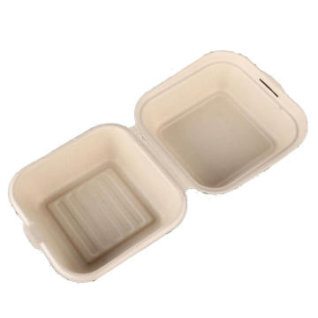 hot sale INS biodegradable disposable nature fiber bagasse food packing paper pulp burger box